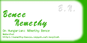 bence nemethy business card